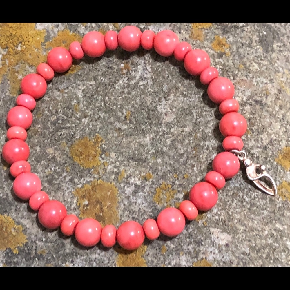 Jay King Coral Sterling 925 Mother & Child Charm